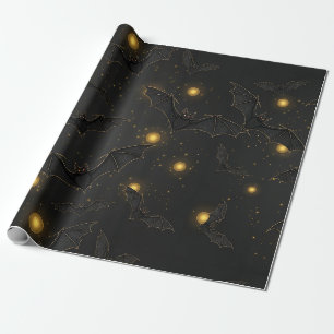 Presente Papel de Parede Sem Costura de Halloween com Efeit