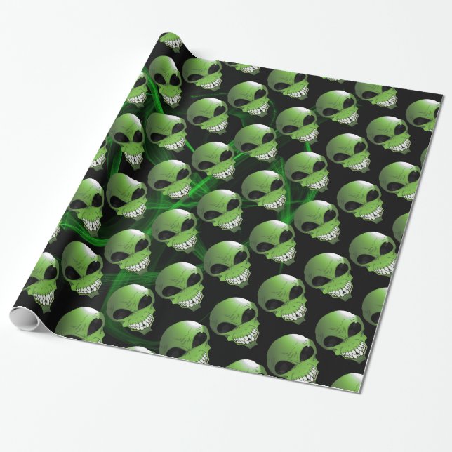 Presente Papel de quebra de Alienígena verde (Desenrolado)