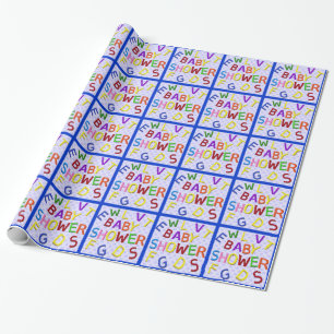 Presente Papel de quebra de Chá de fraldas azul