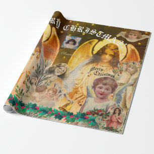 Presente Papel de quebra de cor do anjo de NATAL do DESIGNE