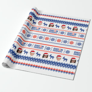 Presente Papel De Quebra De Feriado De Biden Harris