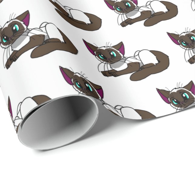 Presente Papel de quebra de Gatinho siamês (Ponta do rolo)