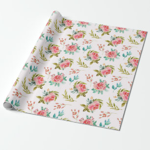 Presente Papel de quebra de padrão floral