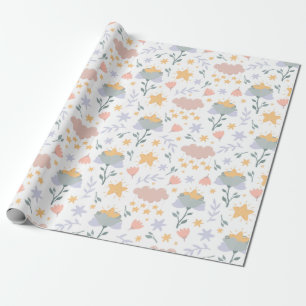 Presente Papel de quebra de padrão floral