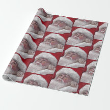 Papel de Quebra-Presente no Rosto de Santa Clause