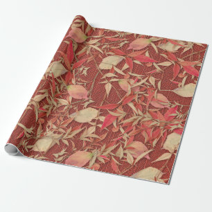 Presente Papel De Quebra Vermelha Crimson Deixa O Papel De 