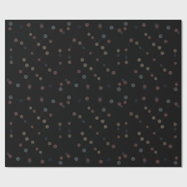 Presente Papel de regalo con constelaciones. (Aberto)