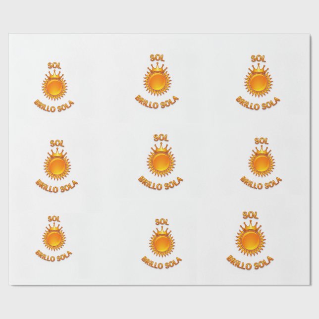 Presente Papel de Regalo con Logo Sol Brillo Sola | Envolto (Aberto)