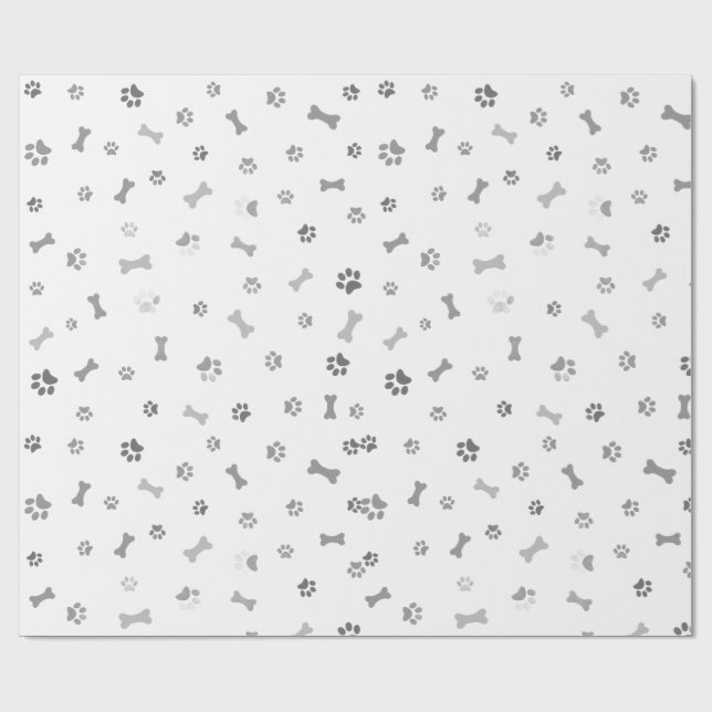 Presente Papel de regalo con patas de perro (Aberto)