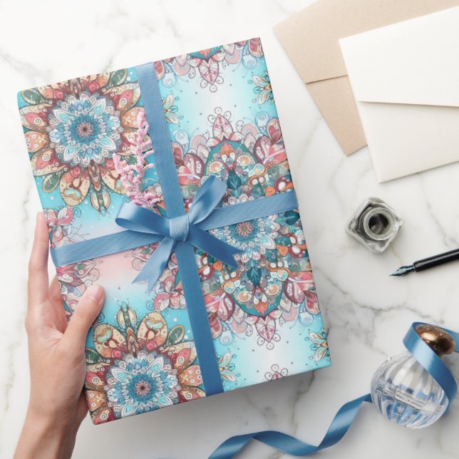 Presente Papel de Regalo Copos de Nieve (Presentear)