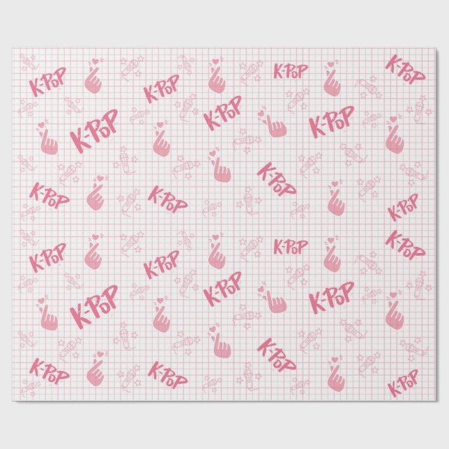 Presente Papel De Regalo K-pop Rosa (Aberto)