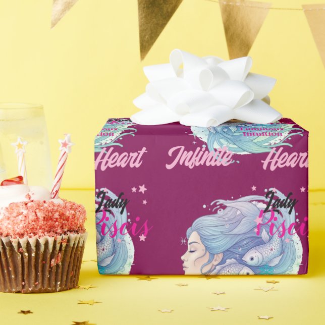 Presente Papel de regalo Lady Piscis  (Festa de aniversário)