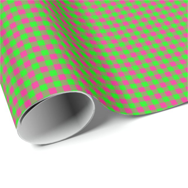Presente PAPEL DE TRABALHO Pink-Neon-Brown-Coll-GINGHAM-06- (Ponta do rolo)