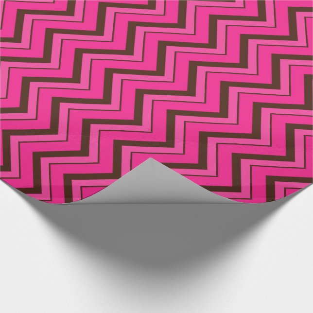Presente PAPEL DE TRAVAGEM Pink-Neon-Brown-Coll-CHEVRON-09- (Ponta)