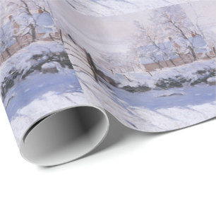 Presente Papel De Vestir De Natal Claude Monet O Mágico