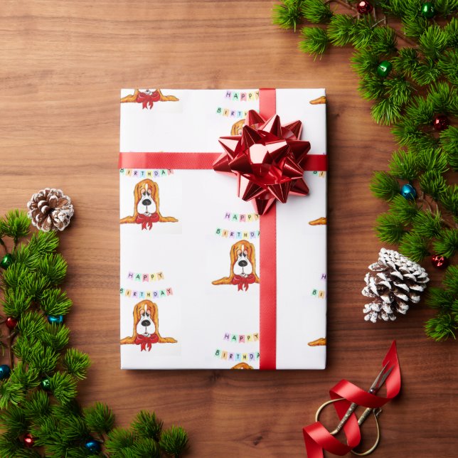 Presente Papel de Wrapap de Aniversário do Cesto de Base (Presente de Natal)