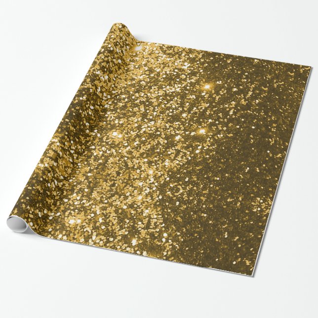 Presente Papel Dourado de empacotamento por brilho (Desenrolado)
