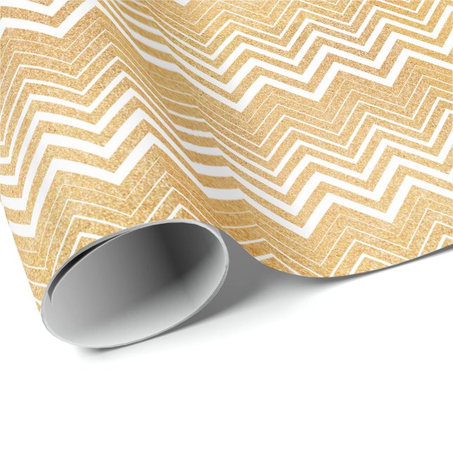 Presente Papel Dourado De Largura E Molhação De Cevão Branc (Ponta do rolo)