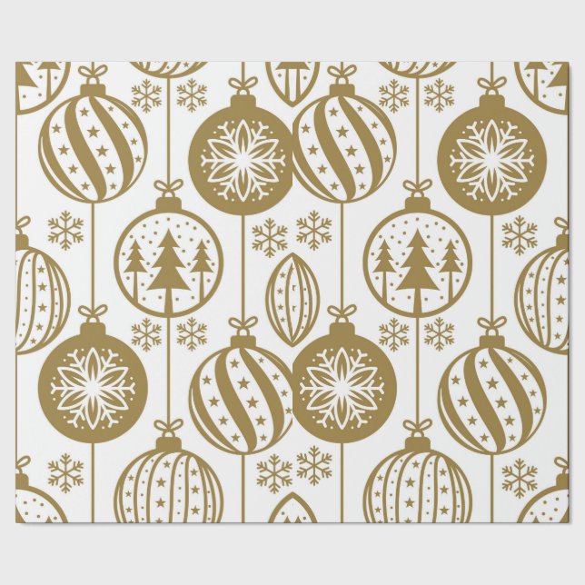Presente Papel Dourado de moldagem de Natal para ornamentos (Barra)