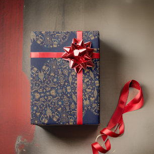 Presente Papel Dourado e Preto de Queimaduras de Queimadura