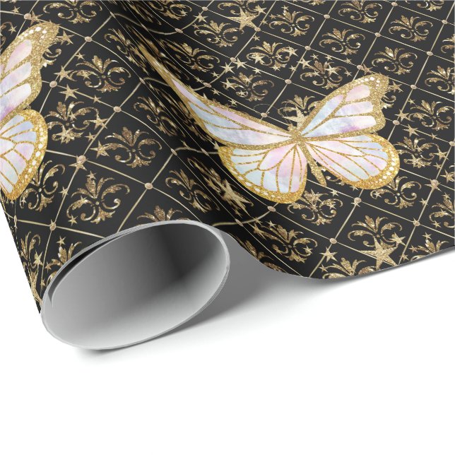 Presente Papel Dourado para moldagem de borboletas e estrel (Ponta do rolo)
