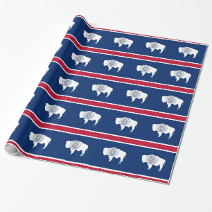 Presente Papel embrulhado com bandeira de Wyoming
