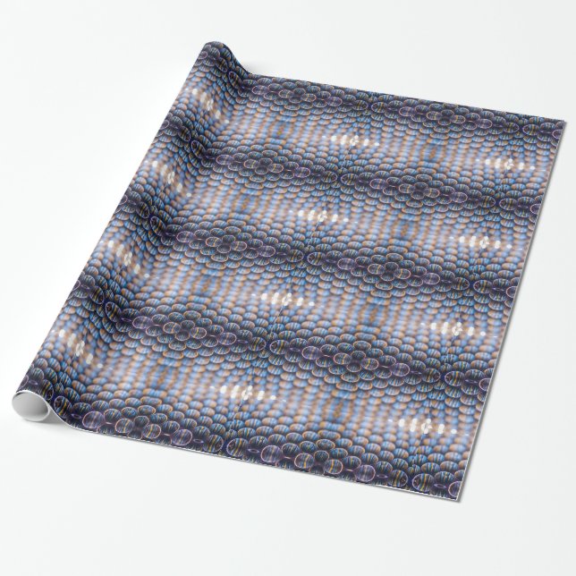 Presente Papel embrulhado com Impressão de Honeycomb futuri (Desenrolado)