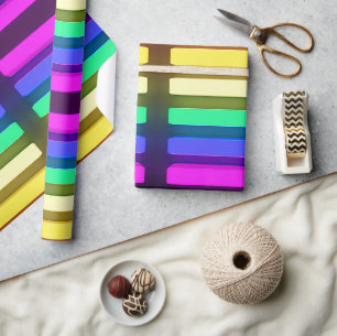 Presente Papel embrulhado - Luzes de neon LGBT