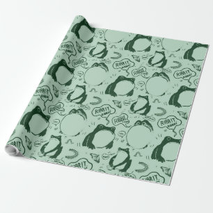 Presente Papel engraçado de enrolamento do Sapo - Verde