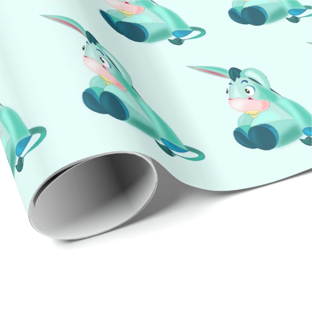 Presente Papel Enrolador Engraçado de Bebê Donkey - Persona (Ponta do rolo)