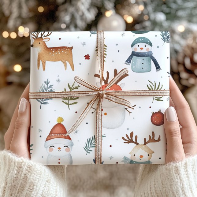 Presente Papel Escandinavo de Embalagem de Natal Nórdico (Criador carregado)
