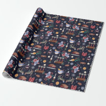 Papel Escuro de Molhação de Natal Yule
