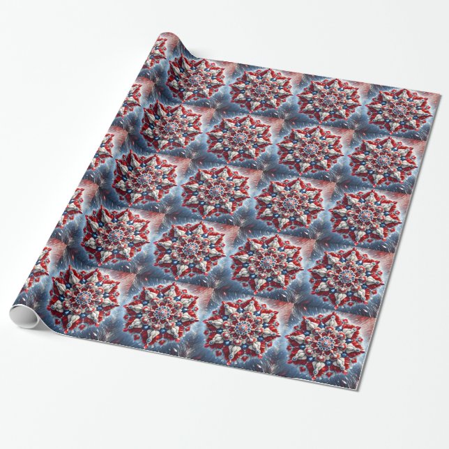 Presente Papel especial de embrulho com as cores da Noruega (Desenrolado)