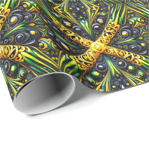 Presente Papel especial de embrulho com cores jamaicanas