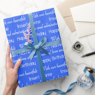 Presente Papel especial de enrolamento azul de todas as oco