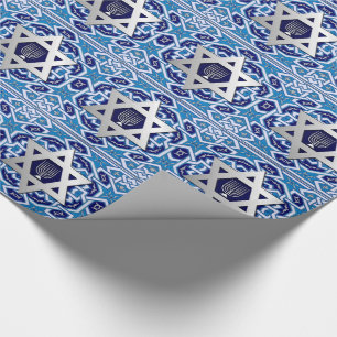 Presente Papel feliz de Hanukkah/papel de embrulho de
