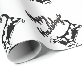 Presente Papel feliz do cão de Basset Hound do Natal de