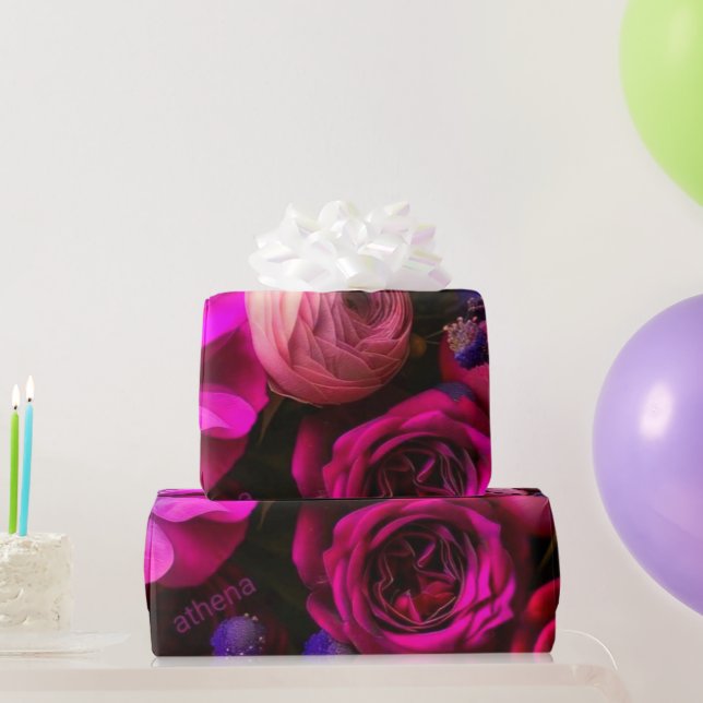 Presente Papel Floral de Enrolamento (Presentes para festas)