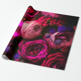 Presente Papel Floral de Enrolamento