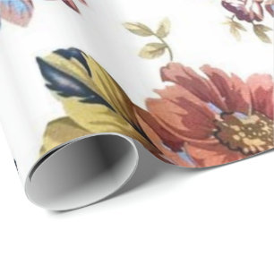 Presente Papel Floral de Enrolamento brilhante