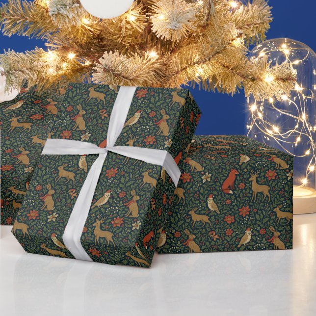 Presente Papel Floral de Natal Vitoriano  (Feriados)