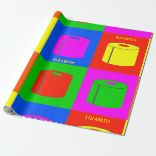 Presente Papel higiênico retrô-psicodélico de pop Art vi