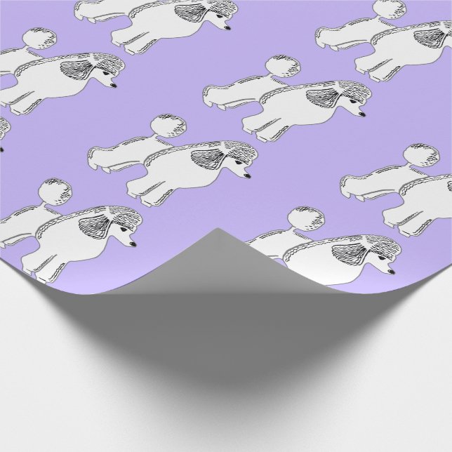 Presente Papel Lilac de Moldagem Branco Padrão (Ponta)