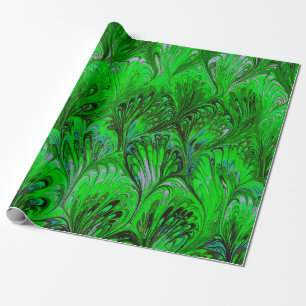 PRESENTE PAPEL MARCADO,PADRÃO DE PAZ VERDE ABSTRATO