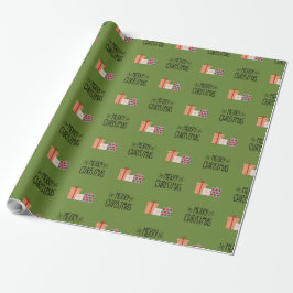 Presente Papel Moderno de Moldagem de Natal