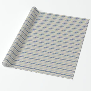 Presente Papel na moda azul e papel de enrolamento em tiras