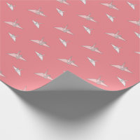 Papel Origami guindaste Papel de mola cor-de-rosa