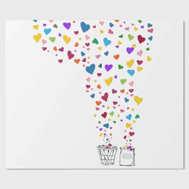 Presente Papel para enrolamento de bushel e peck Heart (Aberto)