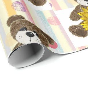 Presente Papel para enrolamento de tiras de Pastel do Urso 