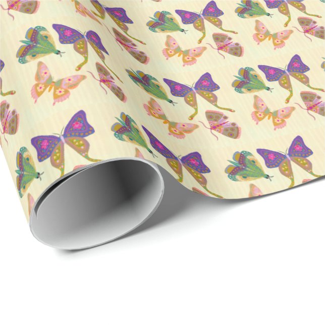 Presente Papel para moldagem de borboletas e mariposas (Ponta do rolo)